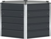 vidaXL Jardinieră Antracit 129 x 129 x 75 cm Oțel