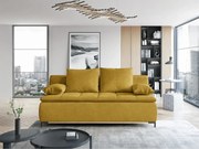 Canapea extensibila SWEET, stofa catifelata galben - Riviera 41, cu la