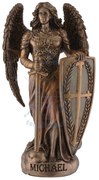 Mini statueta Arhanghelul Mihail, aparatorul omenirii, finisaj bronz, 9 cm