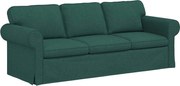 vidaXL Canapea Verde închis 215 x 82 x 80 cm țesătură