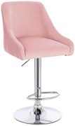 HR920W Scaun Roz Pudra din Catifea cu Bază Aurie