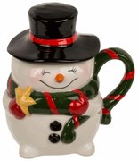 Cană cu capac Happy Snowman,  300 ml