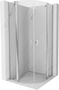 Mexen Mist cabină de duș semi-rotundă rabatabilă 100 x 100 cm, transparentă, crom - 8A32-100-100-01-00