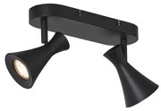 Spot de plafon modern negru cu 2 lumini reglabil - Triangle