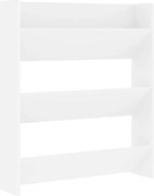 vidaXL Pantofar de perete, alb, 80x18x90 cm, PAL