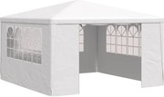 vidaXL Cort de petrecere profesional cu pereți alb 4 x 4 m 90 g/m²