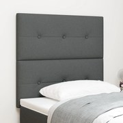 vidaXL Tăblie cap cu headboard Manual Gri închis 80 cm țesătură