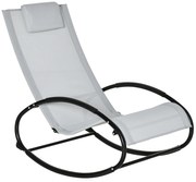 Outsunny Sezlong Ergonomic Zero-Gravity, Design Modern cu Pernă, Material Tesatura Confortabil, Gri | Aosom Romania