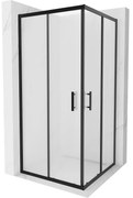 Mexen Rio cabină de duș pătrată 90 x 90 cm, mat, negru - 860-090-090-70-30