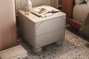 Noptieră Sonatia II 45 cm cu două sertare pe picioare tip bilă - cașmir