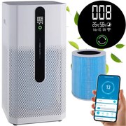 Purificator de aer cu filtru HEPA H12, ionizare și Wi-Fi - 370 m³/h, 80 m²