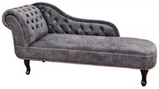 Pat de zi/ Canapea relax clasica stil englezesc Chesterfield gri