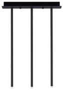 Plafoniera cu 3 Spoturi LED reglabile design tubular STILVI negru, H-65cm
