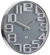 Ceas de perete Future Time FT7010GY Numbers, de design, diam. 30 cm