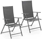 Juskys Set de 2 scaune Calena - antracit