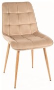 Scaun Chic D velvet bej/stejar Blu28