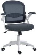 Vinsetto Scaun de Birou Ergonomic cu Spătar din Plasă și Scaun Căptușit, Înalțime Reglabilă, 65,5x61,5x88-97,5 cm, Gri | Aosom Romania