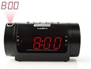 Nedis Ceas deșteptător digital cu radio șiproiecție Ecran LED de 0,9"