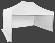 Pavilion de grădină 3x4,5m - Profesional,  din aluminiu hexagonal, Alb