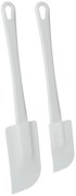 Set 2 spatule din plastic Metaltex, alb