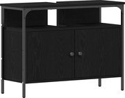 vidaXL Dulap pentru Chiuveta de Baie Stejar negru 80 x 30 x 60 cm