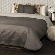Cuvertură de pat 4Home Doubleface, maro închis/bej, 220 x 240 cm, 2x 40 x 40 cm