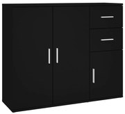 Servanta, negru, 91x29,5x75 cm, lemn prelucrat