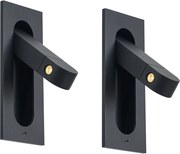 Set de 2 Aplice Moderne Negre Incl. LED și Port USB-C - Hilton