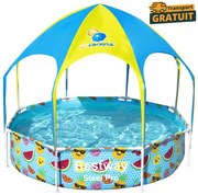 Piscina pentru copii cu parasolar protectie UV 1688 litri Bestway 244x51 cm