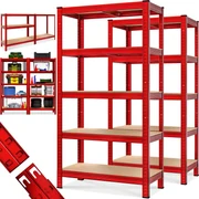 Deuba Set 2 rafturi 180x90x40cm - rosu