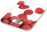 Cantar de bucatarie Beurer KS 19 Berry, Pana la 5 kg, Tare, Control tactil, LCD, Sticla, Rosu