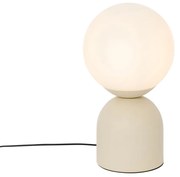 Lampa de masa hotel chic bej cu sticla opal - Pallon Trend