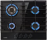 Klarstein Ignito, plită pe gaz, 4 arzătoare, arzător Sabaf, sticlă ceramică, negru