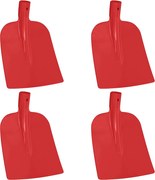 vidaXL Cap de lopată 4 pcs Roșu 32 x 24,5 cm Oțel vopsit electrostatic