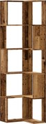 vidaXL Bibliotecă 5 niveluri lemn vechi 50x50x179cm lemn prelucrat