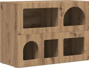 vidaXL Bufet Stejar Artizanal 80.5 x 35 x 59 cm Lemn compozit