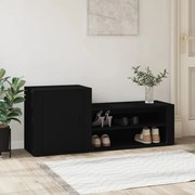 vidaXL Pantofar, negru, 130x35x54 cm, lemn prelucrat