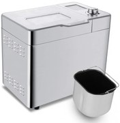 Masina de facut paine Nictemaw Baking Master, 550W, 25 programe, 3 trepte, 500/750/900g, LCD, Start intarziat 13h, Distribuitor automat, Argintiu