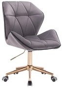 HR212K Scaun Grafit Catifea Bază Aurie