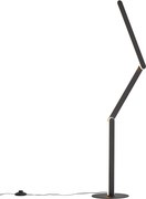 Lampă de podea de design neagră incl. LED cu 3 trepte de intensitate luminoasă - Gate