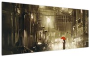 Tablou - Femeie într-o noapte ploioasă (120x50 cm)