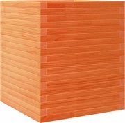 vidaXL Jardinieră grădină, maro ceruit, 60x60x68,5 cm, lemn masiv pin