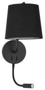 Aplica de perete moderna cu reader LED Sage neagra NVL-9129330