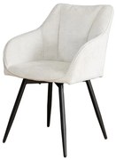 Set de 2 scaune pivotante, Metal Negru, Chenille Sampanie, AVIGNON A-46470 VC