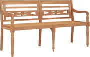 vidaXL Bancă Batavia, 150 cm, lemn masiv de tec