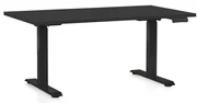 Masa inaltime reglabila OfficeTech D, 120 x 80 cm, bază neagră, negru