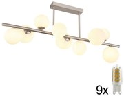 Lustră LED pe tijă RIHA 9xG9/3W/230V crom Globo 56140-9D