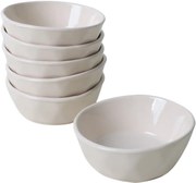 Set de 6 boluri din gresie ceramică Facetta 12 cm, bej
