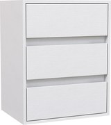 HOMCOM Comodă Modernă pentru Dormitor cu 3 Sertare, 40x30x50,5 cm, Alb | Aosom Romania