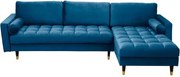 Coltar elegant Cozy Velvet, catifea aqua